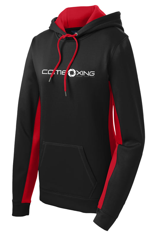 Jersey con capucha y bloques de color polar para Dama